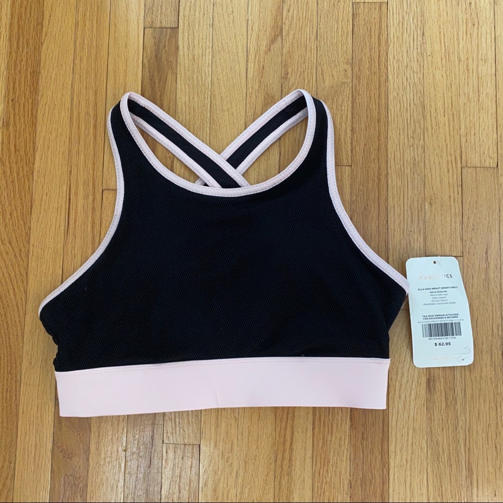 NWT Fabletics Ella high impact black sports bra - Picture 4 of 6